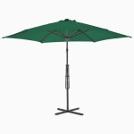 vidaXL Umbrelă soare de exterior cu stâlp din oțel, verde, 300 cm vidaXL Umbrelă soare de exterior cu stâlp din oțel, verde, 300 cm
