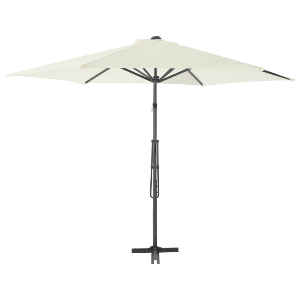 vidaXL Umbrelă soare de exterior cu stâlp din oțel, nisipiu, 300 cm