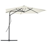 vidaXL Umbrelă soare de exterior cu stâlp din oțel, nisipiu, 300 cm