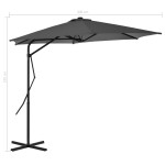 vidaXL Umbrelă de soare de exterior, stâlp din oțel, antracit, 300 cm vidaXL Umbrelă de soare de exterior, stâlp din oțel, antracit, 300 cm