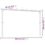 vidaXL Pergolă de grădină, 360 x 200 x 60 cm, lemn de pin tratat