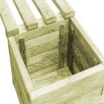 vidaXL Bancă de grădină cu jardiniere, lemn de pin tratat