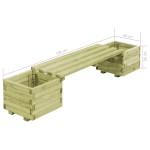 vidaXL Bancă de grădină cu jardiniere, lemn de pin tratat
