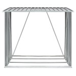 vidaXL Șopron depozitare lemne, oțel galvanizat, 163x83x154 cm, gri
