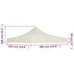 vidaXL Acoperiș cort de petrecere, crem, 3 x 3 m vidaXL Acoperiș cort de petrecere, crem, 3 x 3 m