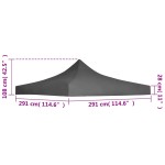 vidaXL Acoperiș cort de petrecere, antracit, 3 x 3 m vidaXL Acoperiș cort de petrecere, antracit, 3 x 3 m