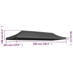 vidaXL Acoperiș cort de petrecere, antracit, 3 x 6 m vidaXL Acoperiș cort de petrecere, antracit, 3 x 6 m