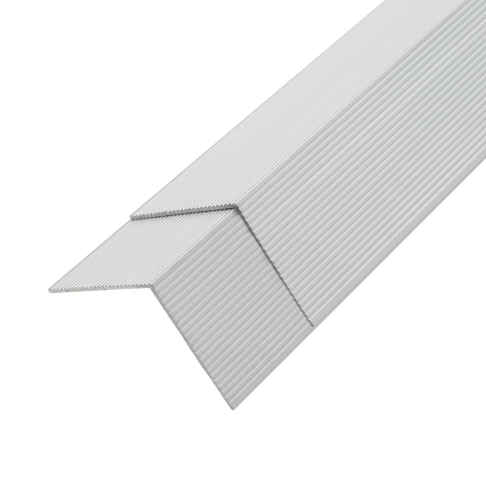 vidaXL Margini cornier pentru podea 5 buc. argintiu 170 cm aluminiu