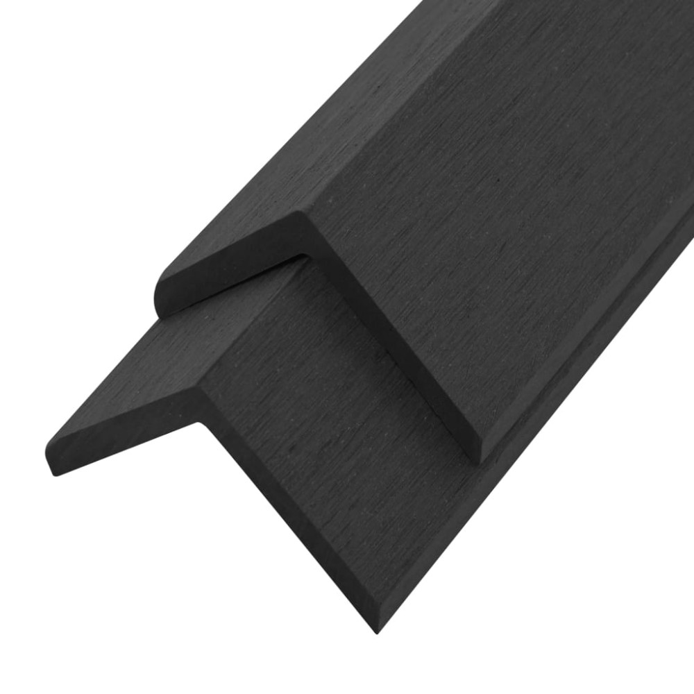 vidaXL Margini cornier pentru terasă WPC, 5 buc, 170 cm, negru