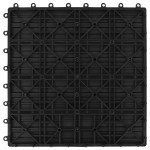 vidaXL Plăci de pardoseală 11 buc, negru, 30 x 30 cm ,WPC, 1 mp vidaXL Plăci de pardoseală 11 buc, negru, 30 x 30 cm ,WPC, 1 mp