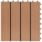 vidaXL Plăci podea, 11 buc., culoare tec, 30 x 30 cm, WPC, 1mp vidaXL Plăci podea, 11 buc., culoare tec, 30 x 30 cm, WPC, 1mp