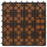 vidaXL Plăci podea, 11 buc., culoare tec, 30 x 30 cm, WPC, 1mp vidaXL Plăci podea, 11 buc., culoare tec, 30 x 30 cm, WPC, 1mp