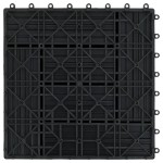 vidaXL Plăci de pardoseală, 11 buc, negru, 30x30 cm, WPC, 1 mp vidaXL Plăci de pardoseală, 11 buc, negru, 30x30 cm, WPC, 1 mp