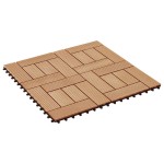 vidaXL Plăci de pardoseală 11 buc, culoare tec, 30 x 30 cm, WPC, 1 mp vidaXL Plăci de pardoseală 11 buc, culoare tec, 30 x 30 cm, WPC, 1 mp