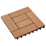 vidaXL Plăci de pardoseală 11 buc, culoare tec, 30 x 30 cm, WPC, 1 mp vidaXL Plăci de pardoseală 11 buc, culoare tec, 30 x 30 cm, WPC, 1 mp