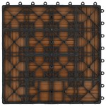 vidaXL Plăci de pardoseală 11 buc, culoare tec, 30 x 30 cm, WPC, 1 mp vidaXL Plăci de pardoseală 11 buc, culoare tec, 30 x 30 cm, WPC, 1 mp