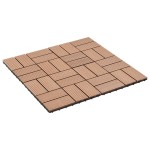 vidaXL Plăci de pardoseală 11 buc, maro, 30 x 30 cm, WPC, 1 mp vidaXL Plăci de pardoseală 11 buc, maro, 30 x 30 cm, WPC, 1 mp