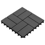 vidaXL Plăci de podea, 11 buc., gri, 30 x 30 cm, 1 mp, WPC vidaXL Plăci de podea, 11 buc., gri, 30 x 30 cm, 1 mp, WPC