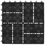 vidaXL Plăci de pardoseală 11 buc, negru, 30 x 30 cm, WPC, 1 mp vidaXL Plăci de pardoseală 11 buc, negru, 30 x 30 cm, WPC, 1 mp