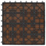 vidaXL Plăci de pardoseală 11 buc, culoare tec, 30 x 30 cm, WPC, 1 mp vidaXL Plăci de pardoseală 11 buc, culoare tec, 30 x 30 cm, WPC, 1 mp