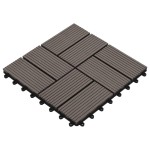vidaXL Plăci de pardoseală 11 buc, maro închis, 30 x 30 cm, WPC, 1 mp vidaXL Plăci de pardoseală 11 buc, maro închis, 30 x 30 cm, WPC, 1 mp