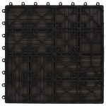 vidaXL Plăci de pardoseală 11 buc, maro închis, 30 x 30 cm, WPC, 1 mp vidaXL Plăci de pardoseală 11 buc, maro închis, 30 x 30 cm, WPC, 1 mp