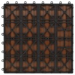 vidaXL Plăci podea în relief WPC, 11 buc, 30x30 cm, 1 mp, maro deschis