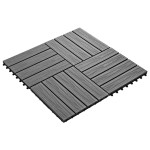 vidaXL Plăci podea în relief WPC, 11 buc., 30 x 30 cm, 1 mp, gri vidaXL Plăci podea în relief WPC, 11 buc., 30 x 30 cm, 1 mp, gri