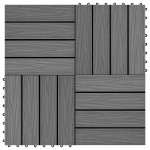 vidaXL Plăci podea în relief WPC, 11 buc., 30 x 30 cm, 1 mp, gri vidaXL Plăci podea în relief WPC, 11 buc., 30 x 30 cm, 1 mp, gri