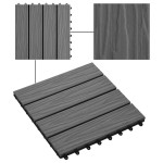 vidaXL Plăci podea în relief WPC, 11 buc., 30 x 30 cm, 1 mp, gri vidaXL Plăci podea în relief WPC, 11 buc., 30 x 30 cm, 1 mp, gri