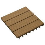 vidaXL Plăci podea în relief, WPC, 11 buc., 30x30 cm 1 mp, culoare tec vidaXL Plăci podea în relief, WPC, 11 buc., 30x30 cm 1 mp, culoare tec