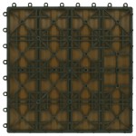 vidaXL Plăci podea în relief, WPC, 11 buc., 30x30 cm 1 mp, culoare tec vidaXL Plăci podea în relief, WPC, 11 buc., 30x30 cm 1 mp, culoare tec