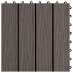 vidaXL Plăci podea în relief, WPC, 11 buc, 30x30 cm, 1 mp, maro închis vidaXL Plăci podea în relief, WPC, 11 buc, 30x30 cm, 1 mp, maro închis