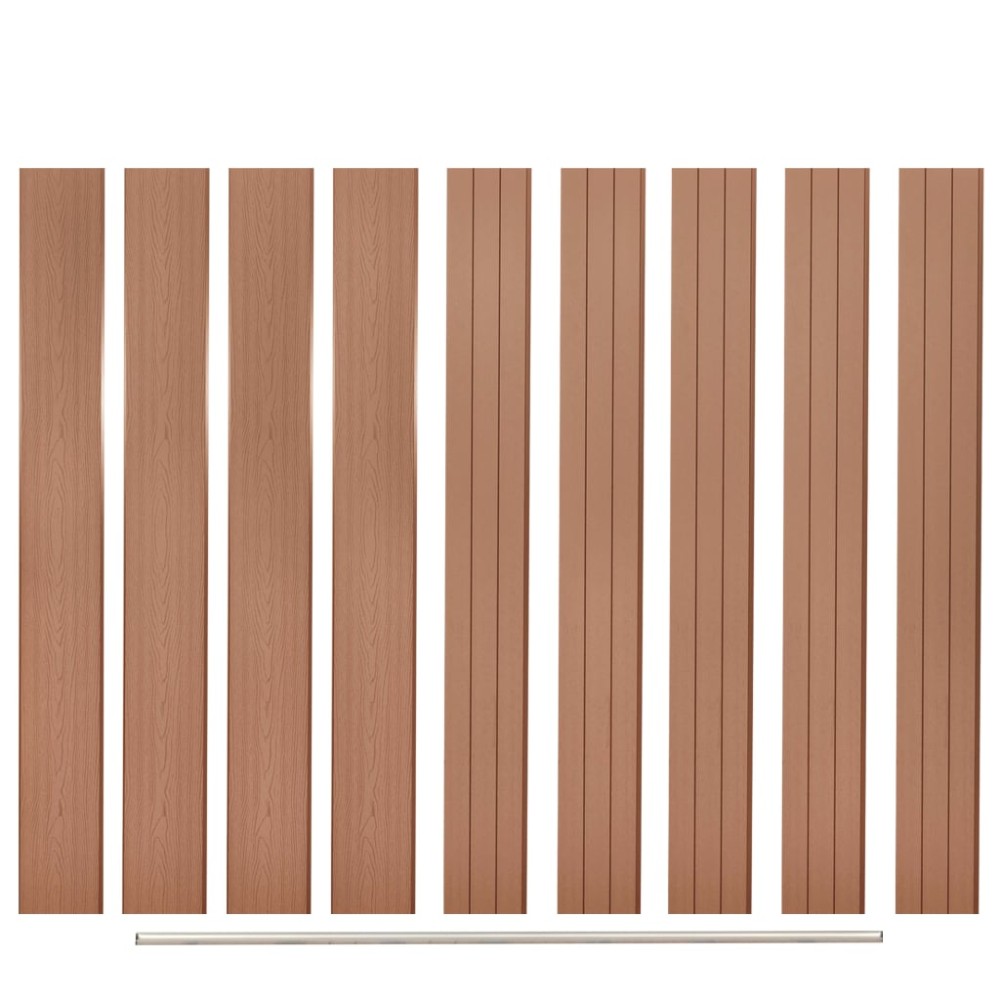 vidaXL Plăci de schimb pentru gard, 9 buc., maro, 170 cm, WPC