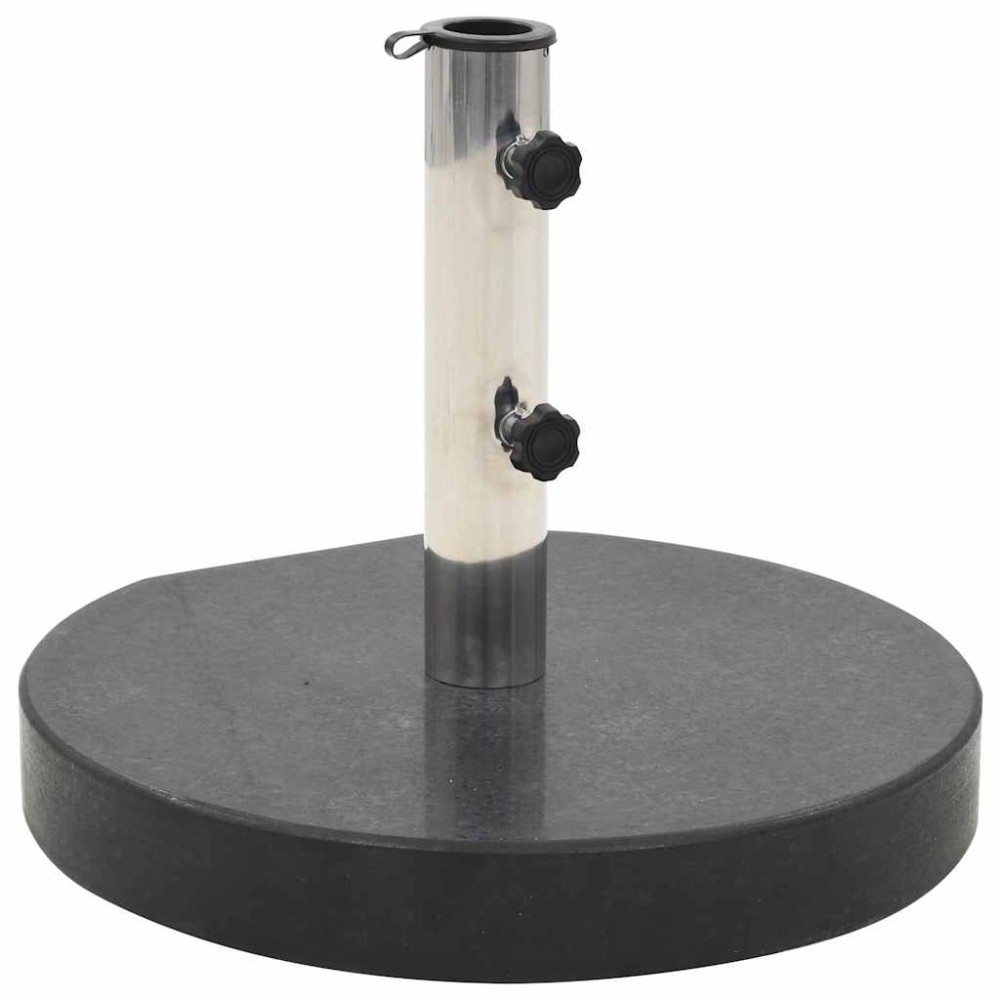 vidaXL Suport umbrelă de soare, negru, 28,5 kg, granit, rotund