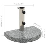 vidaXL Suport umbrelă de soare, gri, granit, 10 kg, curbat vidaXL Suport umbrelă de soare, gri, granit, 10 kg, curbat