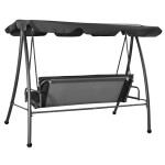 vidaXL Balansoar de exterior cu copertină antracit 192x118x175 cm oțel vidaXL Balansoar de exterior cu copertină antracit 192x118x175 cm oțel