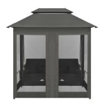 vidaXL Balansoar extensibil cu copertină antracit 220x160x240 cm oțel vidaXL Balansoar extensibil cu copertină antracit 220x160x240 cm oțel