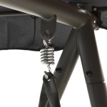 vidaXL Balansoar extensibil cu copertină antracit 198x120x205 cm oțel vidaXL Balansoar extensibil cu copertină antracit 198x120x205 cm oțel