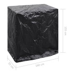 vidaXL Husă mobilier grădină masă tenis 2 buc, 8 ocheți, 160x55x182 cm vidaXL Husă mobilier grădină masă tenis 2 buc, 8 ocheți, 160x55x182 cm