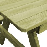 vidaXL Masă de picnic cu bănci de copii, 90x90x58 cm, lemn pin tratat