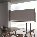 vidaXL Copertină laterală retractabilă de terasă, gri, 100 x 300 cm vidaXL Copertină laterală retractabilă de terasă, gri, 100 x 300 cm