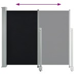 vidaXL Copertină laterală retractabilă de terasă, negru, 120 x 300 cm vidaXL Copertină laterală retractabilă de terasă, negru, 120 x 300 cm