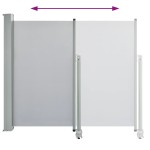 vidaXL Copertină laterală retractabilă de terasă, gri, 120 x 300 cm
