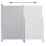 vidaXL Copertină laterală retractabilă de terasă, gri, 140 x 300 cm vidaXL Copertină laterală retractabilă de terasă, gri, 140 x 300 cm