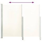 vidaXL Copertină laterală retractabilă de terasă, crem, 160x300 cm vidaXL Copertină laterală retractabilă de terasă, crem, 160x300 cm