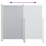 vidaXL Copertină laterală retractabilă de terasă, gri, 160 x 300 cm vidaXL Copertină laterală retractabilă de terasă, gri, 160 x 300 cm