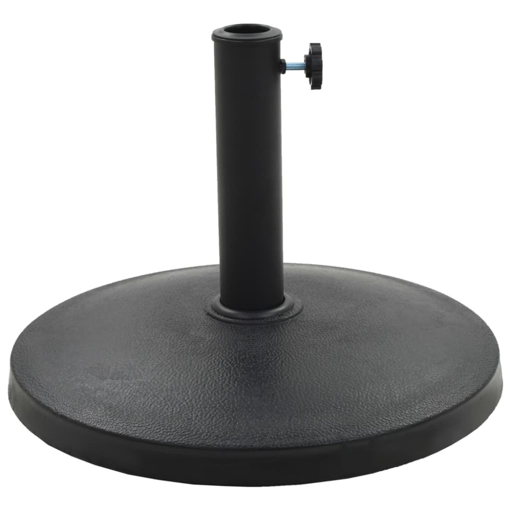 vidaXL Suport umbrelă de soare rotund, negru, 10 kg, polirășină