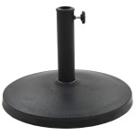 vidaXL Suport umbrelă de soare rotund, negru, 10 kg, polirășină vidaXL Suport umbrelă de soare rotund, negru, 10 kg, polirășină