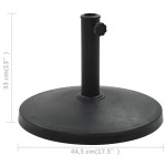 vidaXL Suport umbrelă de soare rotund, negru, 10 kg, polirășină vidaXL Suport umbrelă de soare rotund, negru, 10 kg, polirășină